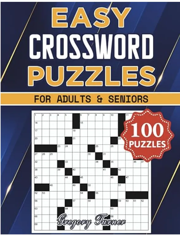 Easy Crossword Puzzle Book For Adults and Seniors